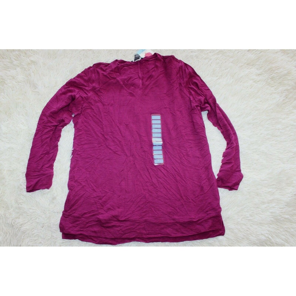 Adrianna Papell Tunic Top Shirt Blouse Womens Hi Low New Stretch L large